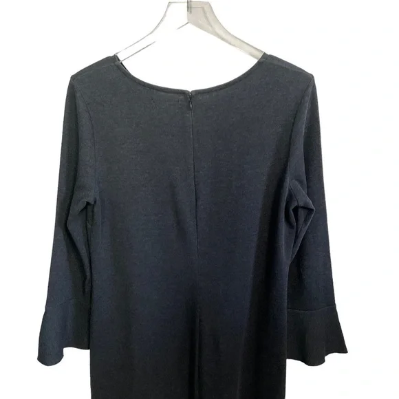 Madewell Charcoal Heather Gray Long bell sleeve Knit Tunic Dress Size M - Picture 5 of 14